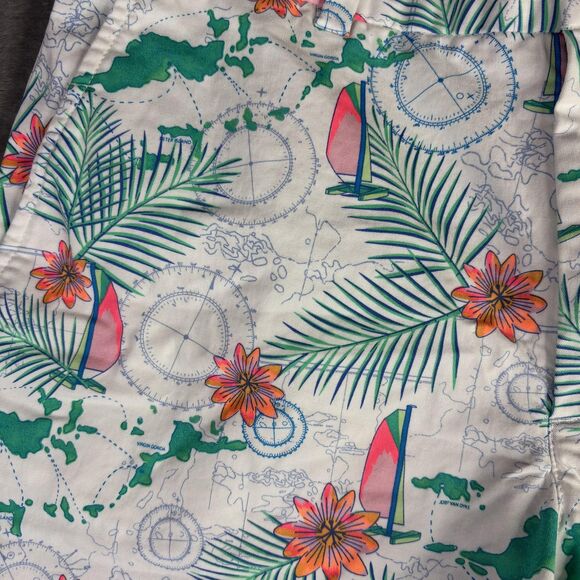 Vineyard Vines Shorts Mens 30 Nautical Map Floral Chino Stretch Beach 1H001247 - Picture 11 of 13